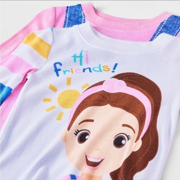 NWT- Toddler Girls' 4pc Snug Fit Ms. Rachel Cotton Pajama Set - Size 3T - Picture 3 of 4